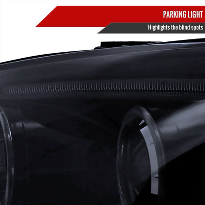 2002-2004 Acura RSX Dual Halo Projector Headlights (Glossy Black Housing/Smoked Lens)