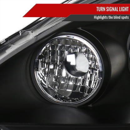 2002-2004 Acura RSX Dual Halo Projector Headlights (Matte Black Housing/Clear Lens)