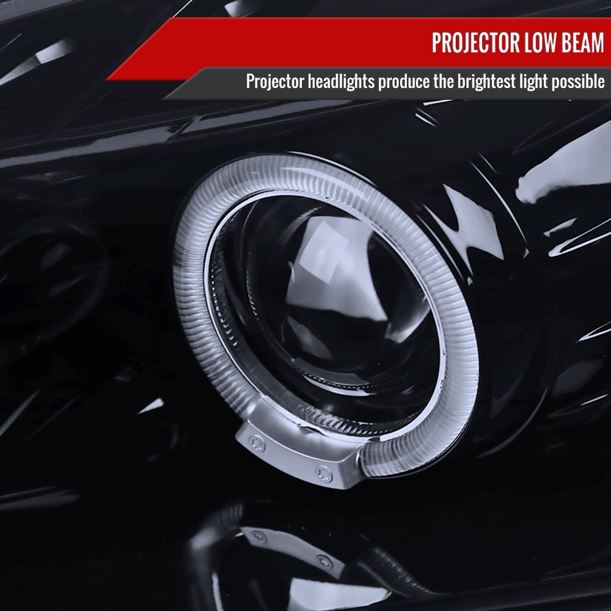 2000-2003 Honda S2000 AP1 Dual Halo Projector Headlights (Glossy Black Housing/Smoked Lens)