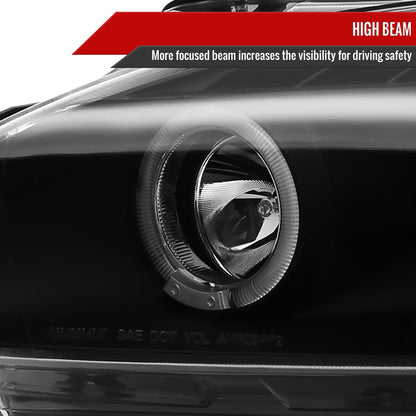 2000-2003 Honda S2000 AP1 Dual Halo Projector Headlights (Matte Black Housing/Clear Lens)