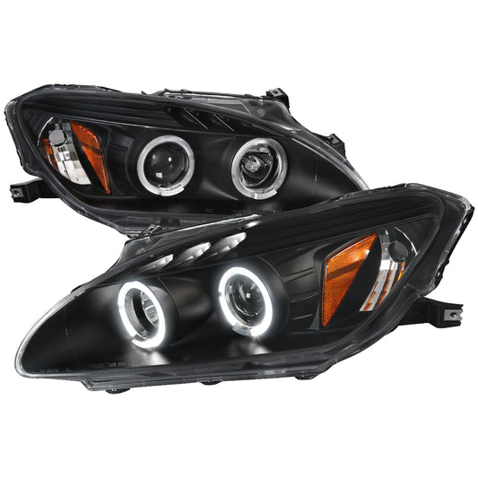 2000-2003 Honda S2000 AP1 Dual Halo Projector Headlights (Matte Black Housing/Clear Lens)