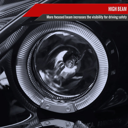 2004-2009 Honda S2000 AP2 Dual Halo Projector Headlights (Glossy Black Housing/Smoked Lens)