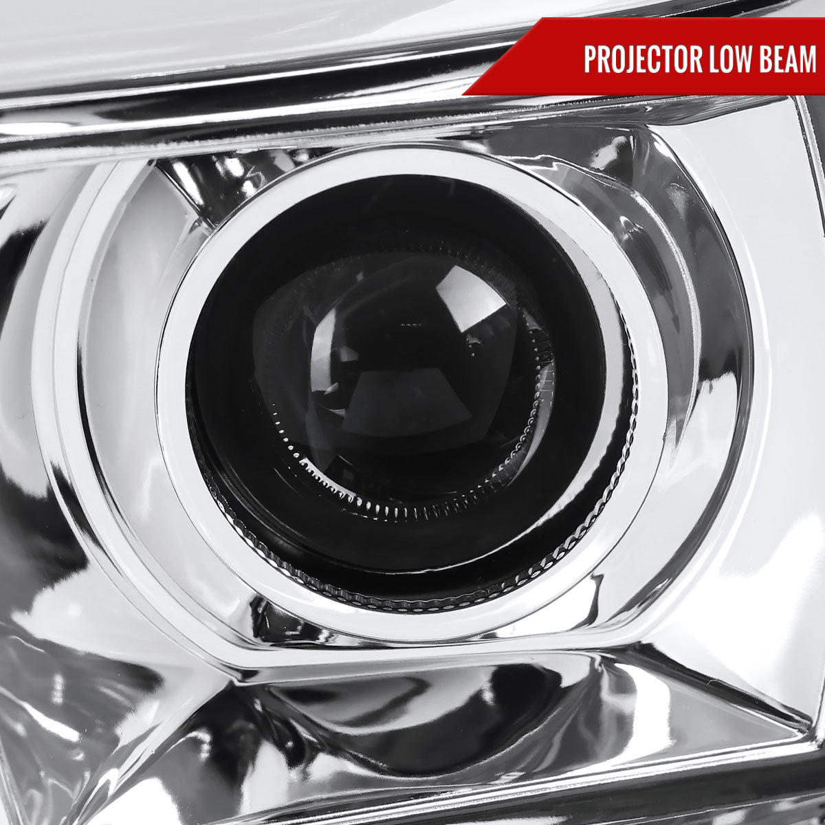 2007-2013 GMC Sierra 1500 / 2007-2014 Sierra 1500HD 2500HD 3500HD / 2009-2013 Sierra 1500 Hybrid LED C-Bar Projector Headlights (Chrome Housing/Clear Lens)