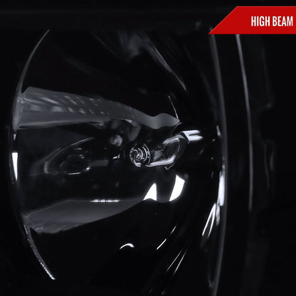 2007-2013 GMC Sierra 1500 / 2007-2014 Sierra 1500HD 2500HD 3500HD / 2009-2013 Sierra 1500 Hybrid LED C-Bar Projector Headlights (Glossy Black Housing/Smoked Lens)