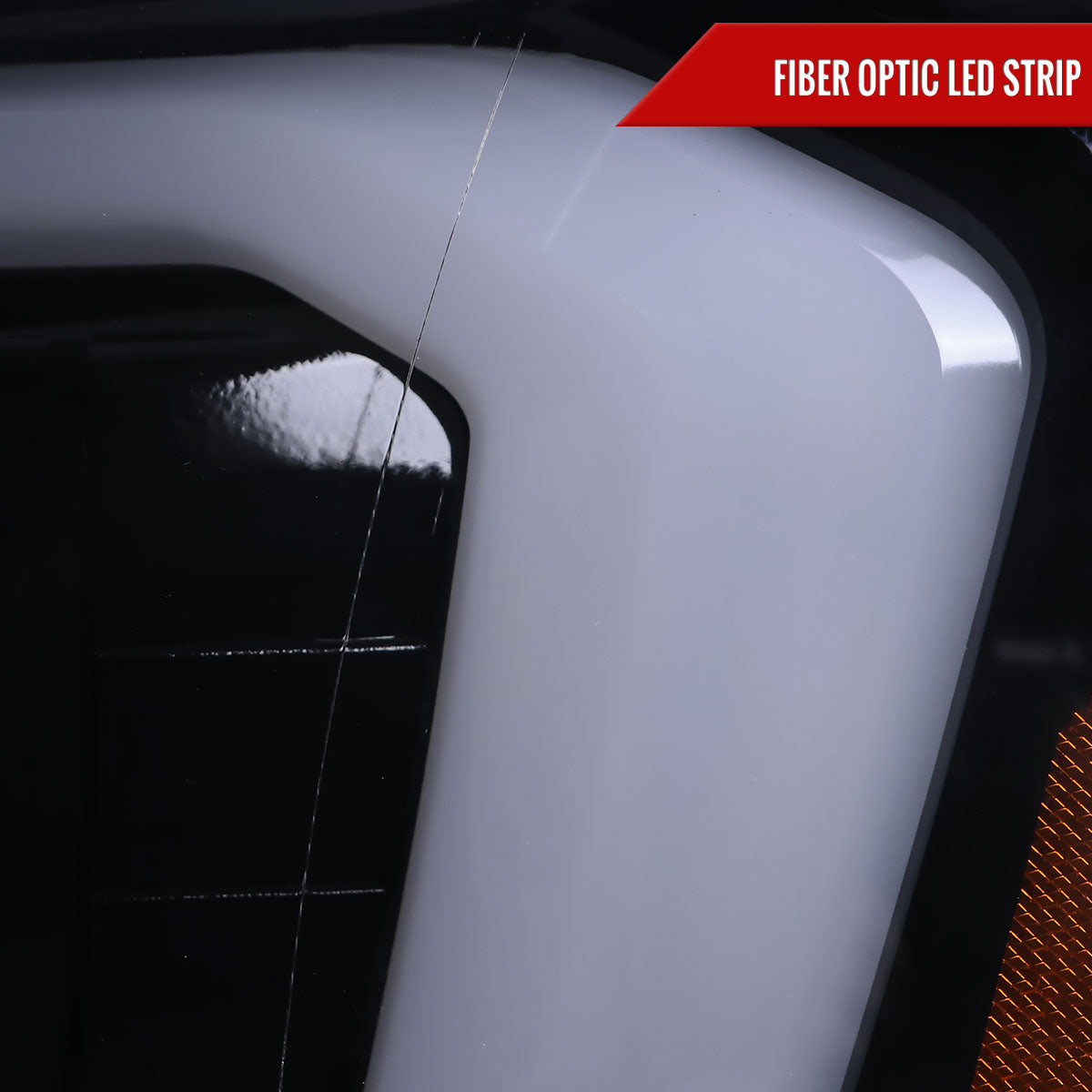 2007-2013 GMC Sierra 1500 / 2007-2014 Sierra 1500HD 2500HD 3500HD / 2009-2013 Sierra 1500 Hybrid LED C-Bar Projector Headlights (Glossy Black Housing/Smoked Lens)