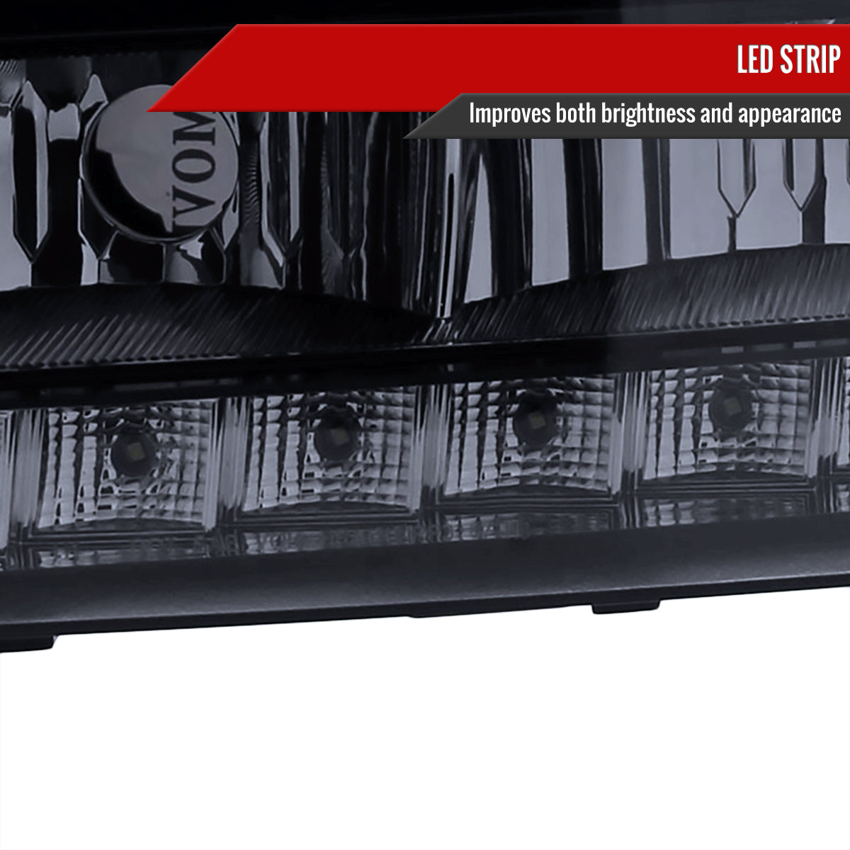 2007-2014 GMC Sierra SMD Dual Halo Projector Headlights (Glossy Black Housing/Smoked Lens)