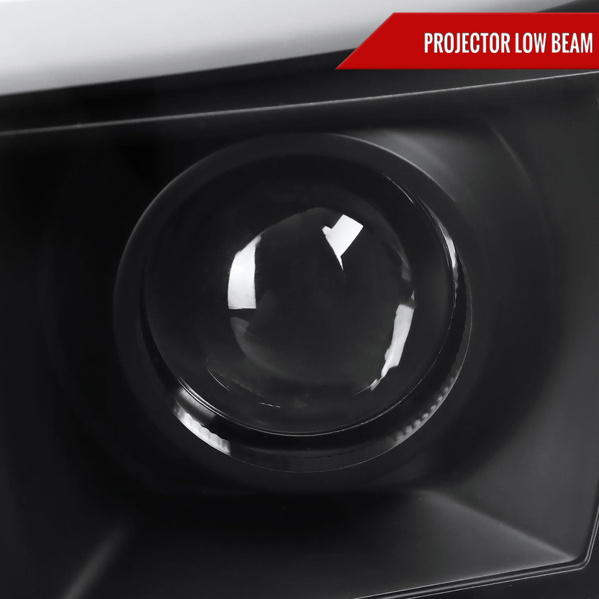 2007-2013 GMC Sierra 1500 / 2007-2014 Sierra 1500HD 2500HD 3500HD / 2009-2013 Sierra 1500 Hybrid LED C-Bar Projector Headlights (Matte Black Housing/Clear Lens)