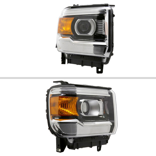2014-2019 GMC Sierra 1500/2500HD/3500HD Clear Lens Projector Headlights - Passenger Side Only