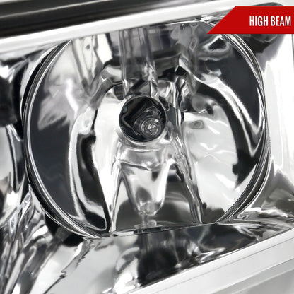 2007-2013 Chevrolet Silverado 1500/ 2007-2014 Silverado 2500HD 3500HD LED C-Bar Projector Headlights (Chrome Housing/Clear Lens)