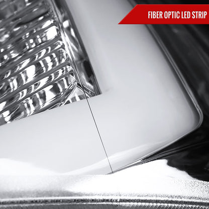 2007-2013 Chevrolet Silverado 1500/ 2007-2014 Silverado 2500HD 3500HD LED C-Bar Projector Headlights (Chrome Housing/Clear Lens)