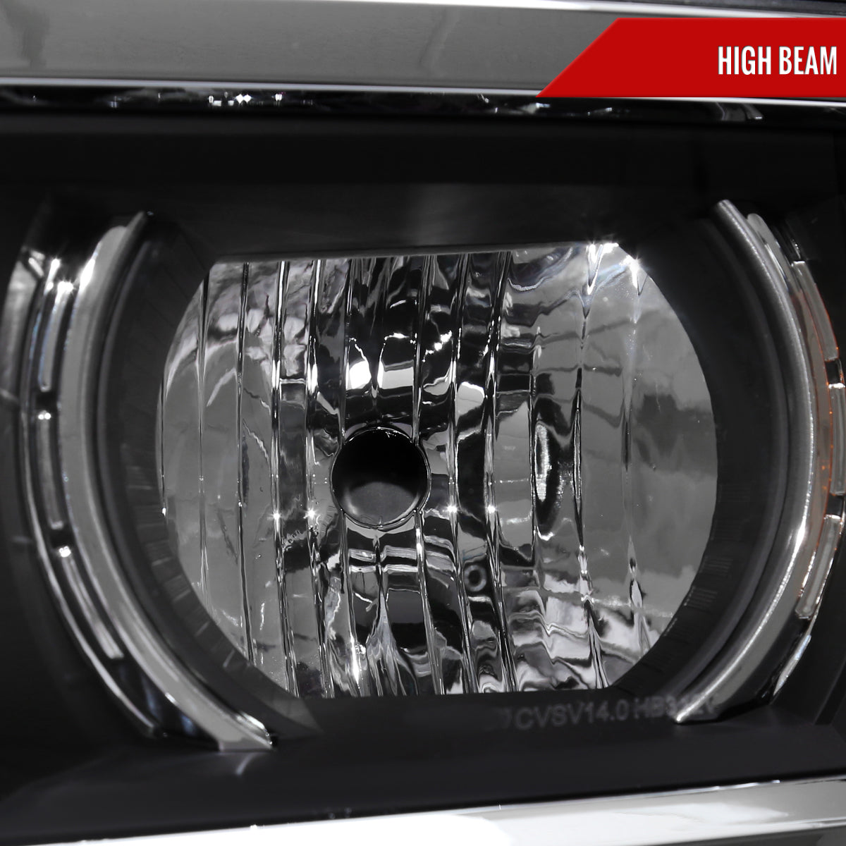 2014-2017 Chevrolet Silverado 1500 Projector Headlights (Matte Black Housing/Chrome Trim/Clear Lens)
