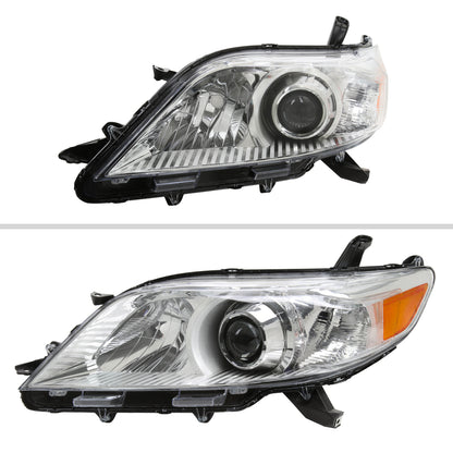 2011-2020 Toyota Sienna Driver/Left Side Projector Headlights (Chrome Housing/Clear Lens)
