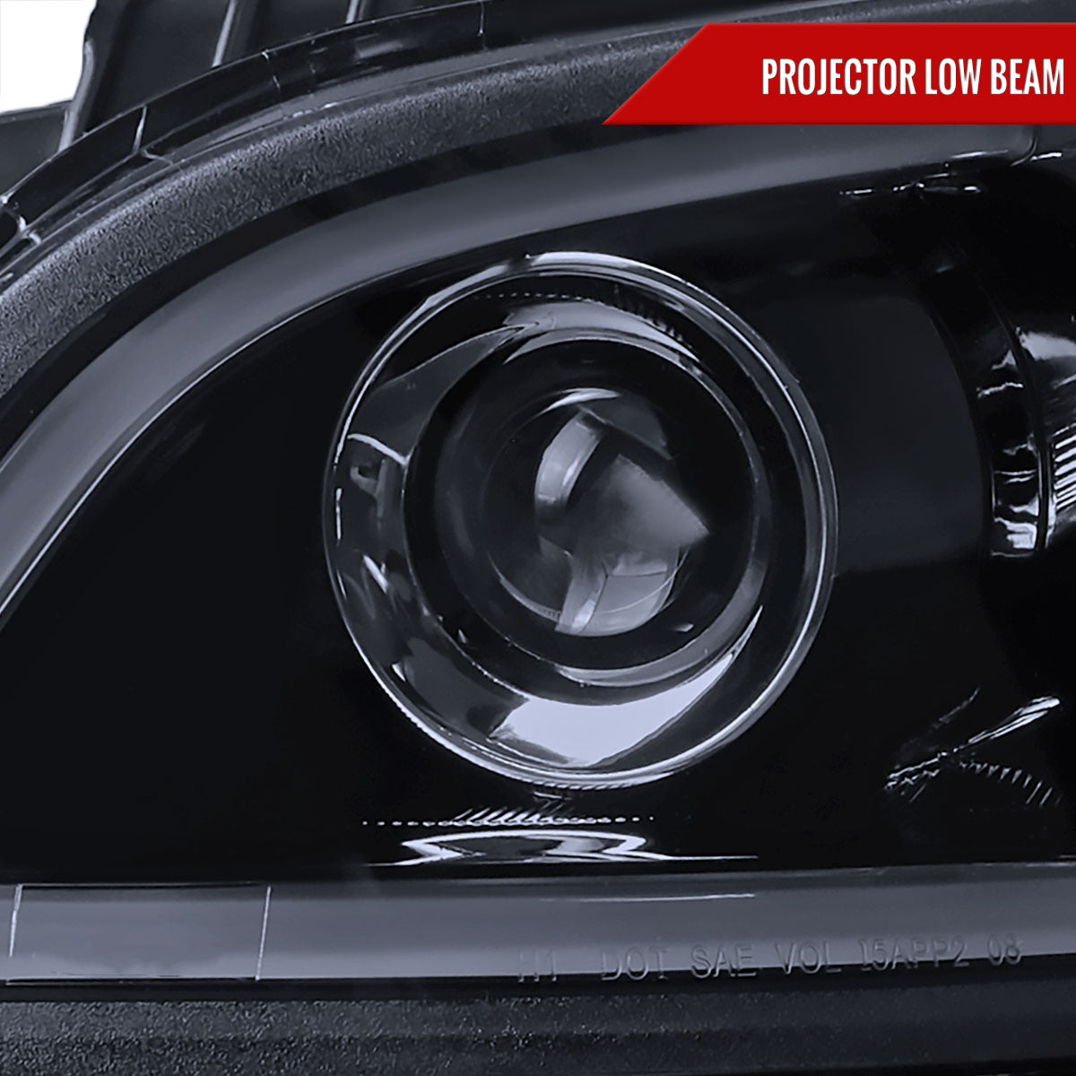 2010-2011 Kia Soul Projector Headlights w/ LED Light Bar & LED Turn Signal Lights (Glossy Black Housing/Smoked Lens)