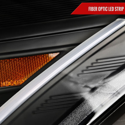 2010-2011 Kia Soul Projector Headlights w/ LED Light Bar & LED Turn Signal Lights (Matte Black Housing/Clear Lens)