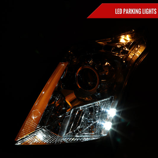 2010-2016 Cadillac SRX Projector Headlights (Chrome Housing/Clear Lens)