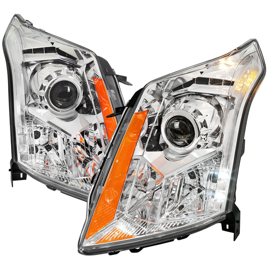 2010-2016 Cadillac SRX Projector Headlights (Chrome Housing/Clear Lens)