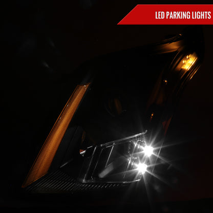 2010-2016 Cadillac SRX Projector Headlights (Matte Black Housing/Clear Lens)