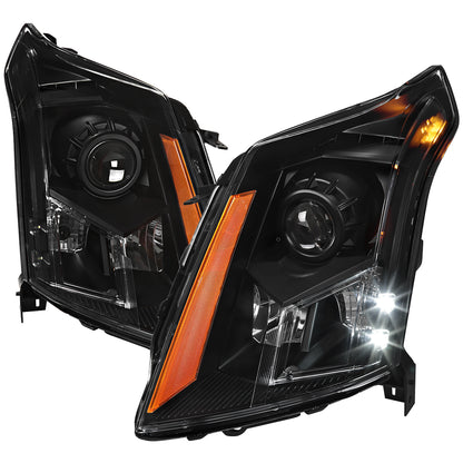 2010-2016 Cadillac SRX Projector Headlights (Matte Black Housing/Clear Lens)