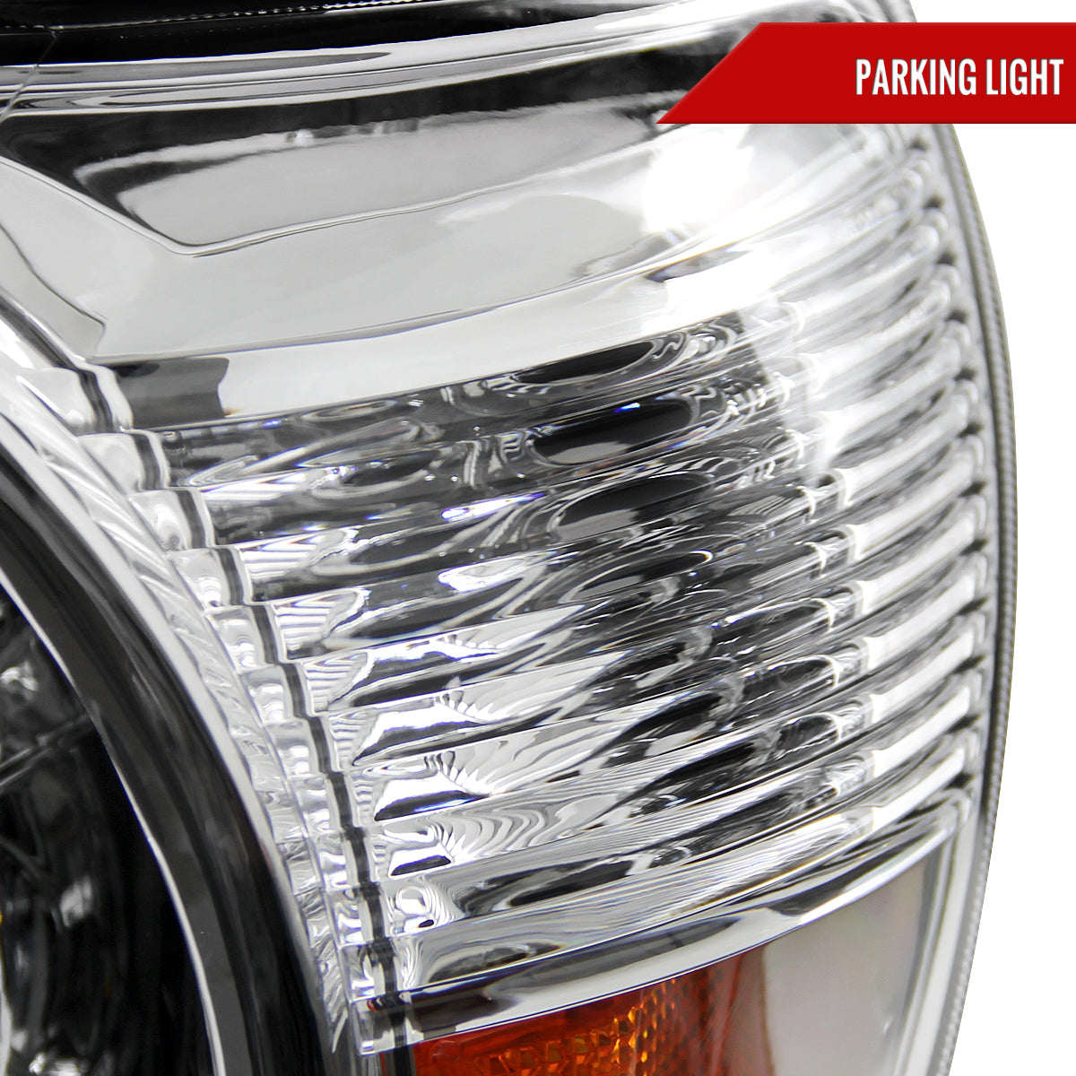 2005-2011 Toyota Tacoma Retro Style Projector Headlights (Chrome Housing/Clear Lens)