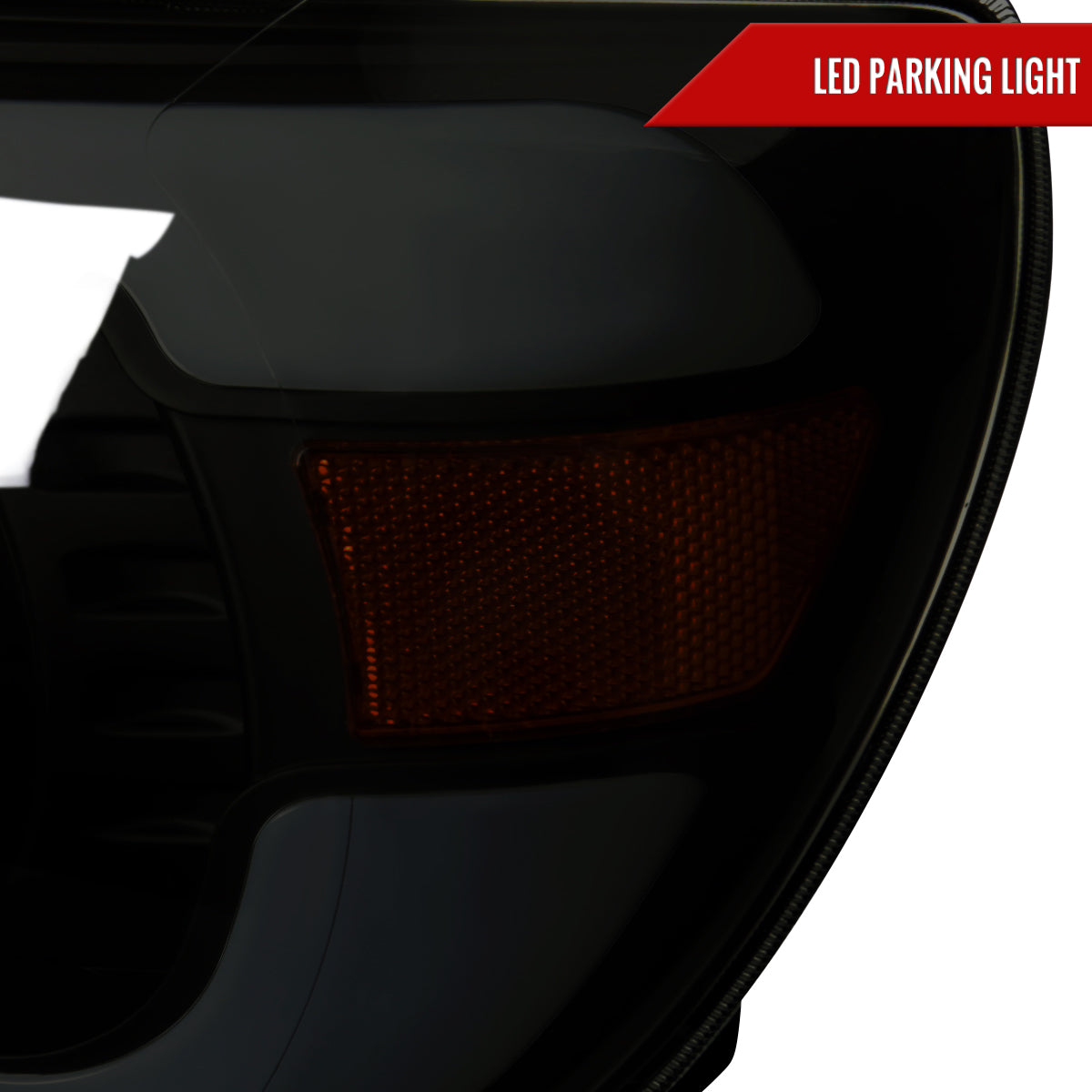 2005-2011 Toyota Tacoma LED Bar Projector Headlights (Chrome Housing/Smoked Lens)