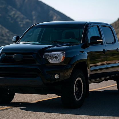 2012-2015 Toyota Tacoma LED C-Bar Projector Headlights w/ LED Parking Light (Chrome Housing/Clear Lens)