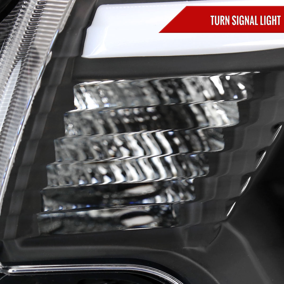 2012-2015 Toyota Tacoma LED C-Bar Projector Headlights w/ LED Parking Light (Matte Black Housing/Clear Lens)