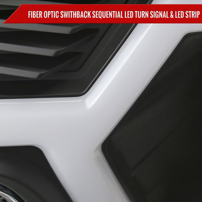 2012-2015 Toyota Tacoma Switchback Sequential LED Bar Projector Headlights (Matte Black Housing/Clear Lens)