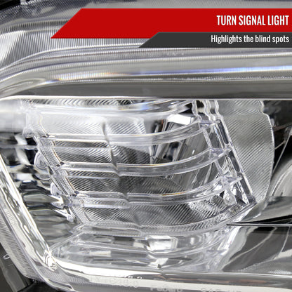 2016-2023 Toyota Tacoma Projector Headlights w/ Amber Reflectors (Chrome Housing/Clear Lens)