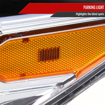 2016-2023 Toyota Tacoma Projector Headlights w/ Amber Reflectors (Chrome Housing/Clear Lens)