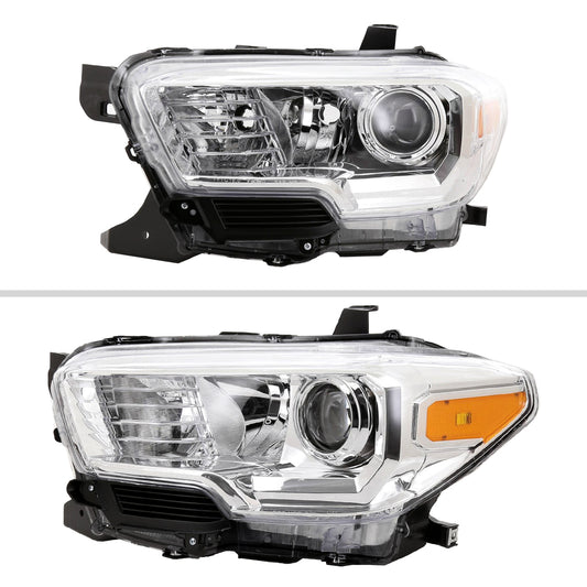 2016-2023 Toyota Tacoma Chrome Housing Clear Lens Projector Headlight - Driver Side Only