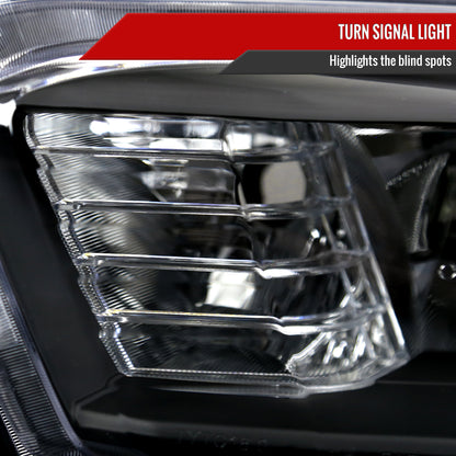 2016-2023 Toyota Tacoma Projector Headlights w/ Amber Reflectors (Matte Black Housing/Clear Lens)