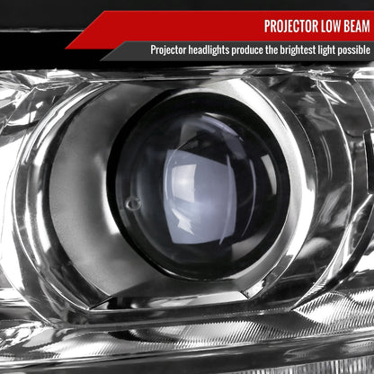 2015-2020 Chevrolet Tahoe Suburban/ 2016-2019 Suburban 3500HD Projector Headlights w/ LED Light Strip (Chrome Housing/Clear Lens)
