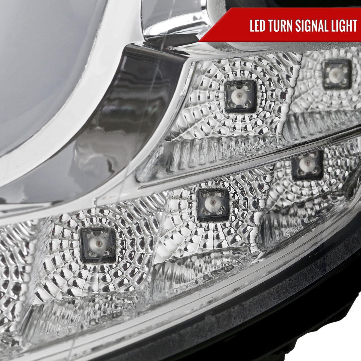 2015-2020 Chevrolet Tahoe Suburban/ 2016-2019 Suburban 3500HD LED C-Bar Projector Headlights w/ LED Turn Signal Lights (Chrome Housing/Clear Lens)