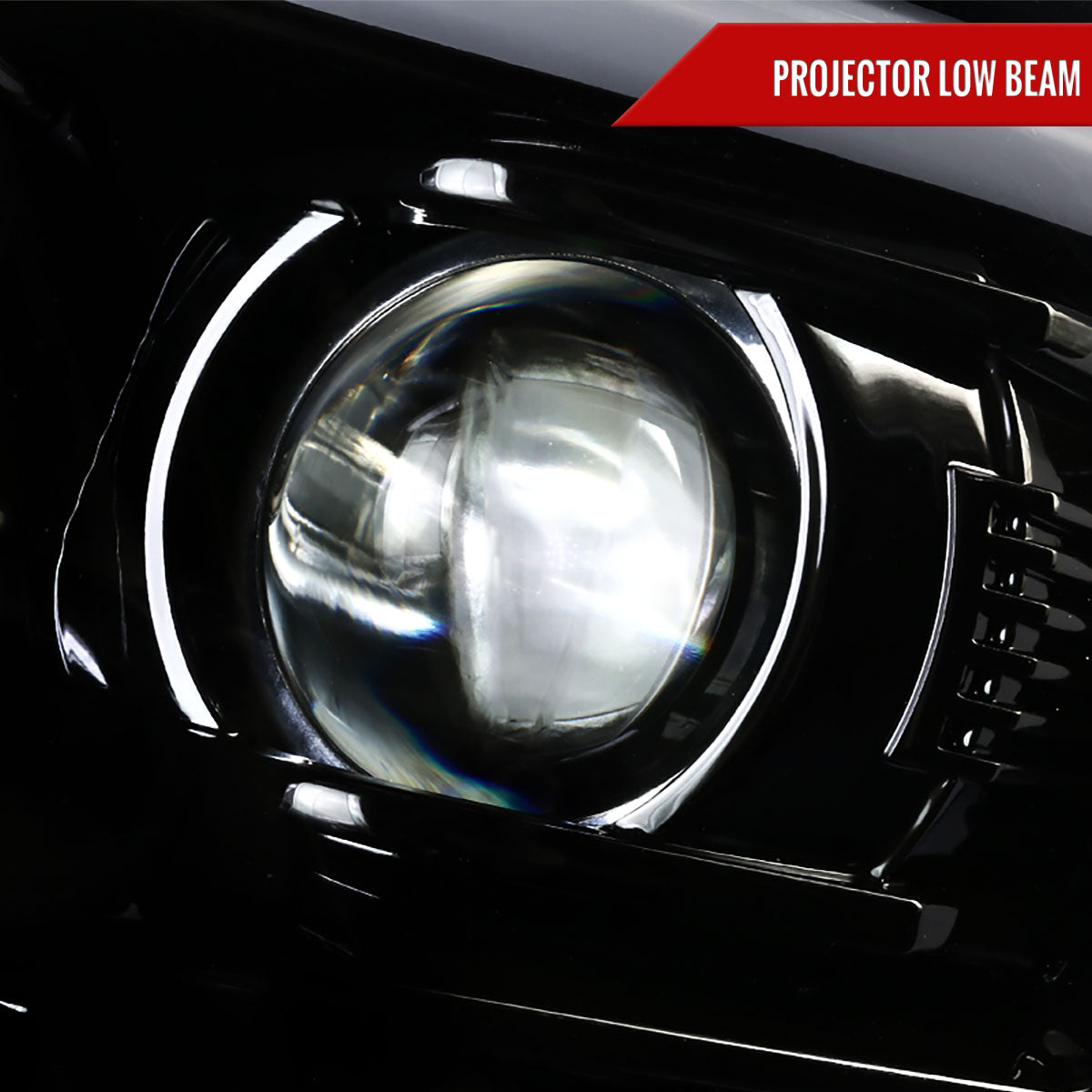 2015-2020 Chevrolet Tahoe Suburban/ 2016-2019 Suburban 3500HD LED C-Bar Projector Headlights w/ LED Turn Signal Lights (Jet Black Housing/Clear Lens)