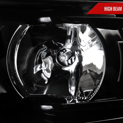 2015-2020 Chevrolet Tahoe Suburban/ 2016-2019 Suburban 3500HD LED C-Bar Projector Headlights w/ LED Turn Signal Lights (Jet Black Housing/Clear Lens)