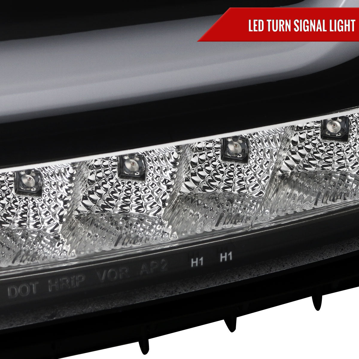 2015-2020 Chevrolet Tahoe Suburban/ 2016-2019 Suburban 3500HD LED C-Bar Projector Headlights w/ LED Turn Signal Lights (Matte Black Housing/Clear Lens)