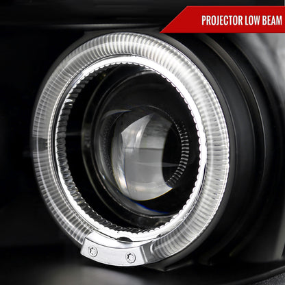 2005-2010 Scion tC Dual Halo Projector Headlights (Matte Black Housing/Clear Lens)