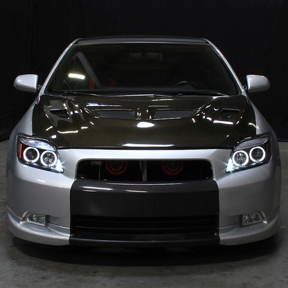 2005-2010 Scion tC Dual Halo Projector Headlights (Matte Black Housing/Clear Lens)