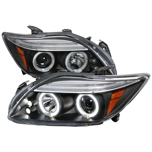 2005-2010 Scion tC Dual Halo Projector Headlights (Matte Black Housing/Clear Lens)