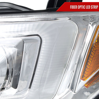 2011-2013 Scion tC LED Bar Projector Headlights w/ LED Turn Signal Lights (Chrome Housing/Clear Lens)