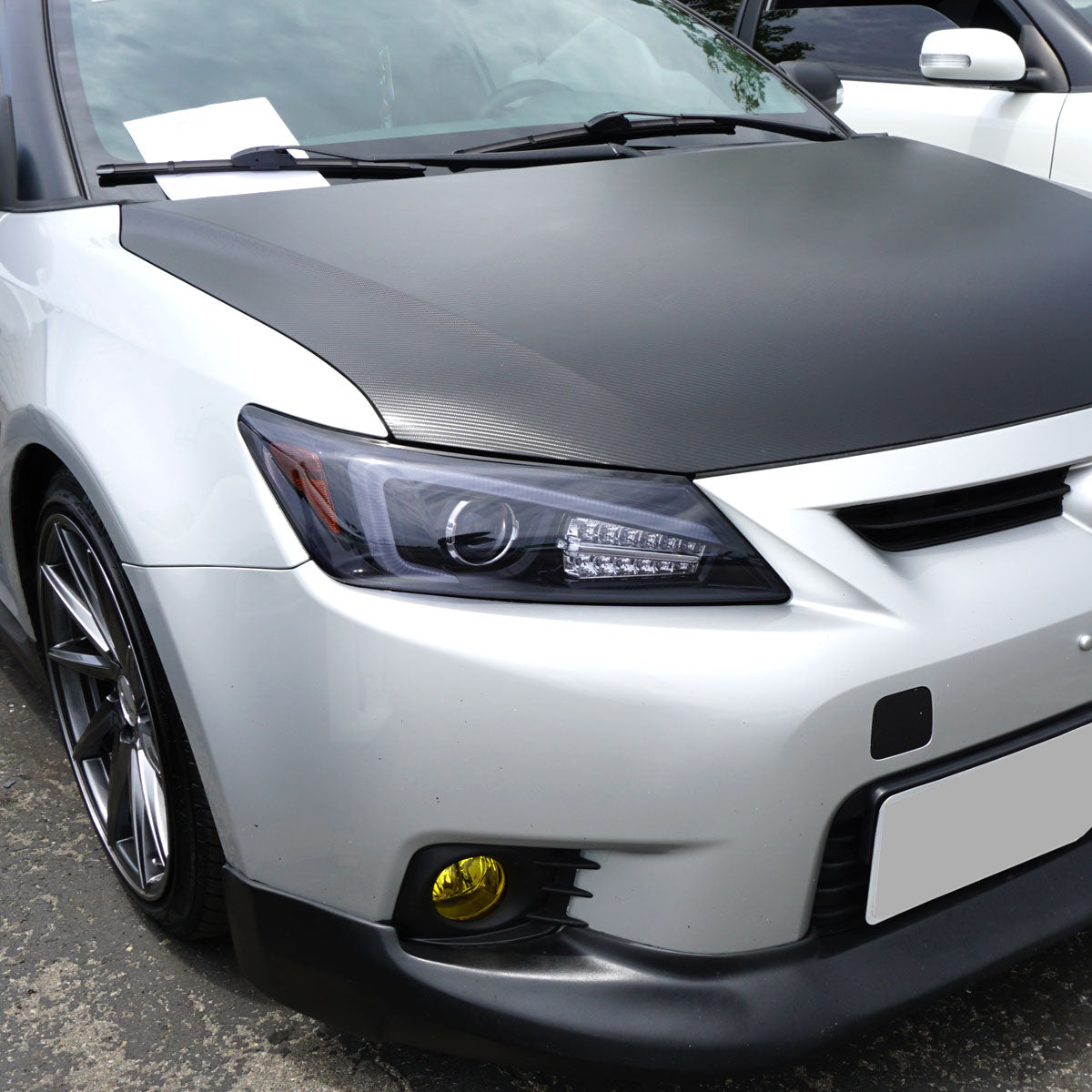 2011-2013 Scion tC LED Bar Projector Headlights w/ LED Turn Signal Lights (Glossy Black Housing/Smoked Lens)