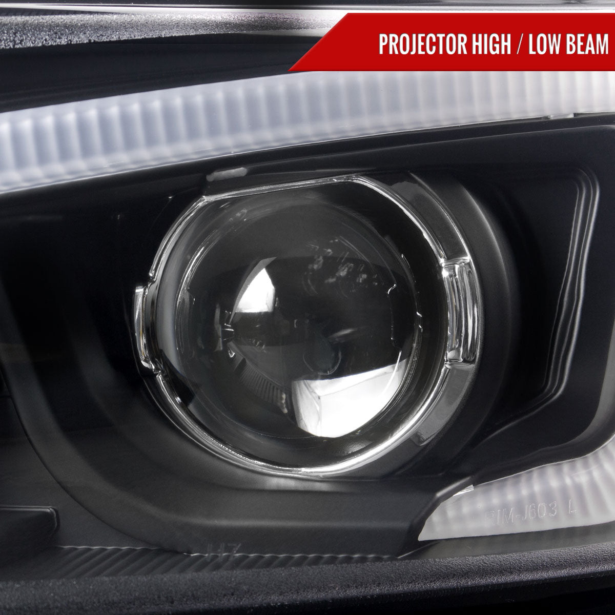 2011-2013 Scion tC LED Bar Projector Headlights w/ LED Turn Signal Lights (Matte Black Housing/Clear Lens)