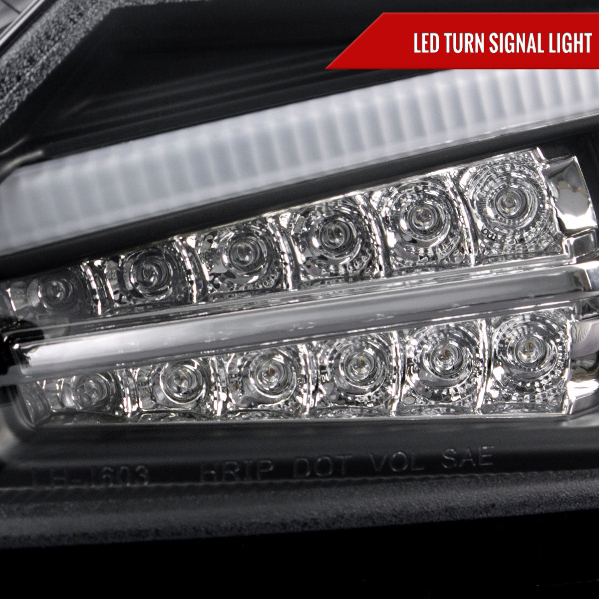 2011-2013 Scion tC LED Bar Projector Headlights w/ LED Turn Signal Lights (Matte Black Housing/Clear Lens)