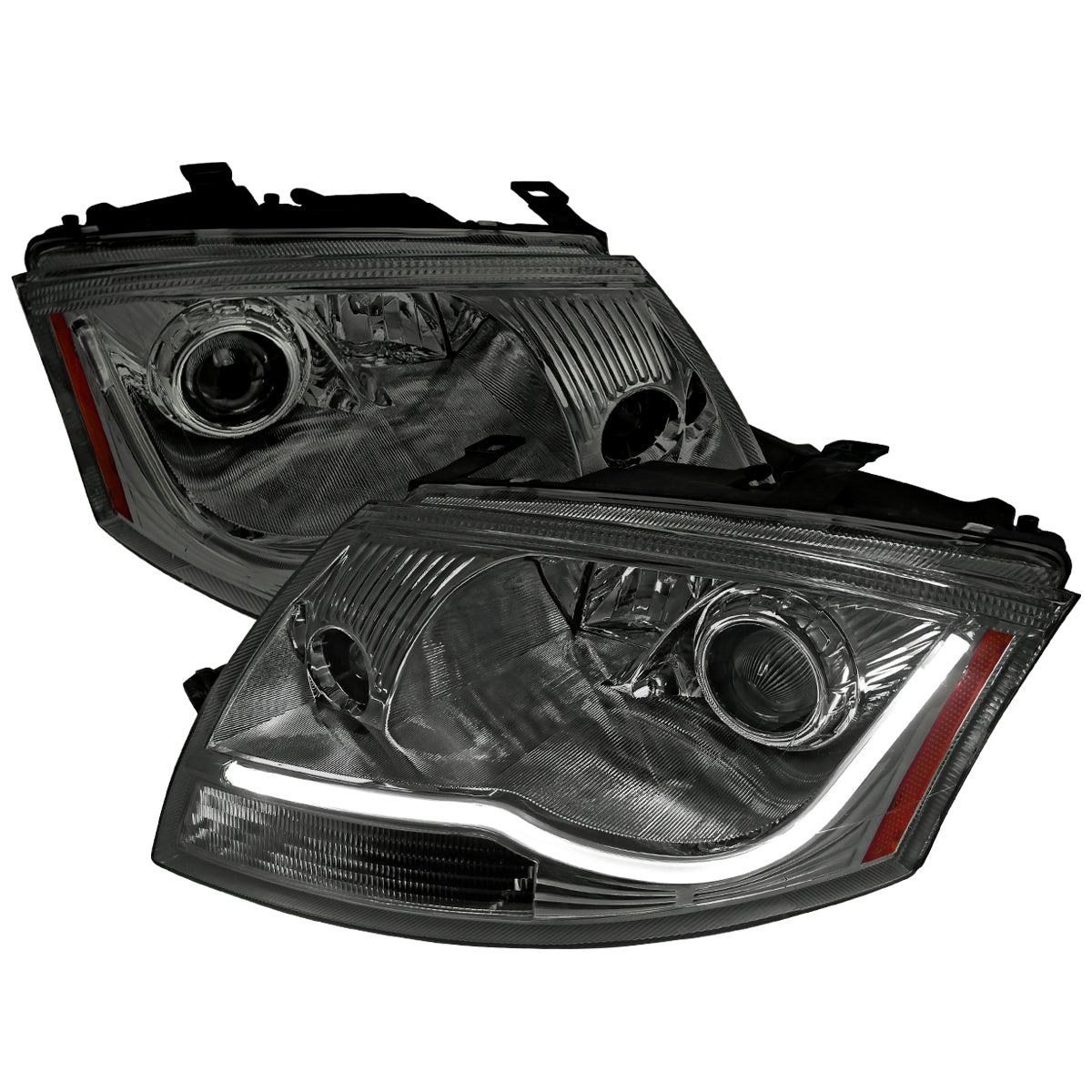 1999-2006 Audi TT LED Bar Projector Headlights (Chrome Housing/Smoked Lens)