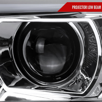 2007-2013 Toyota Tundra/ 2008-2017 Sequoia LED C-Bar Projector Headlights (Chrome Housing/Clear Lens)