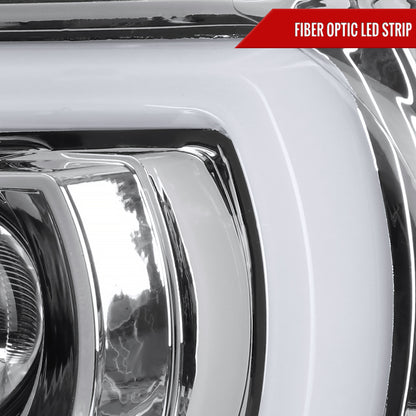 2007-2013 Toyota Tundra/ 2008-2017 Sequoia LED C-Bar Projector Headlights (Chrome Housing/Clear Lens)