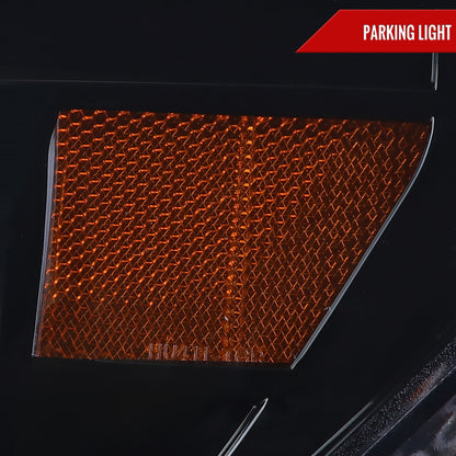 2007-2013 Toyota Tundra/ 2008-2017 Sequoia LED C-Bar Projector Headlights (Glossy Black Housing/Smoked Lens)