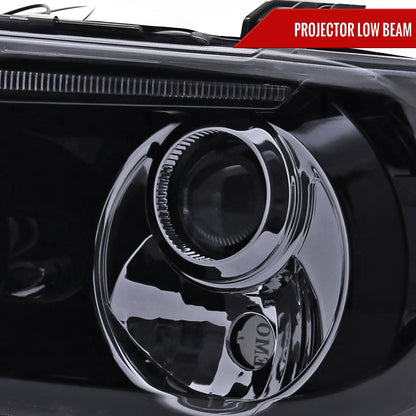 2007-2013 Toyota Tundra/ 2008-2017 Sequoia Single Halo Projector Headlights (Glossy Black Housing/Smoked Lens)