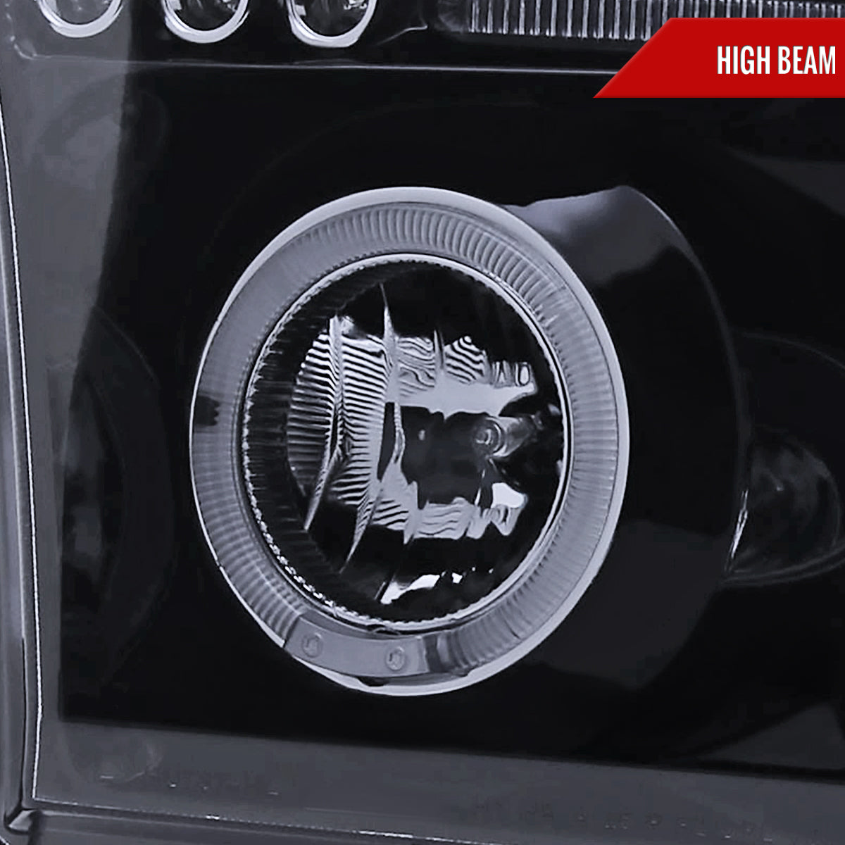 2007-2013 Toyota Tundra/ 2008-2017 Sequoia Single Halo Projector Headlights (Glossy Black Housing/Smoked Lens)