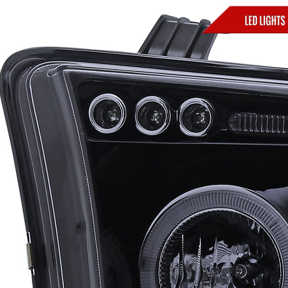 2007-2013 Toyota Tundra/ 2008-2017 Sequoia Single Halo Projector Headlights (Glossy Black Housing/Smoked Lens)